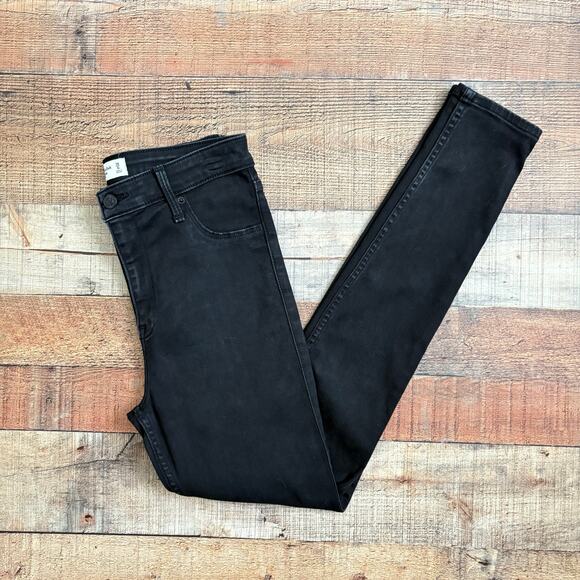 Abercrombie & Fitch High Rise Black Jean Legging Skinny Pants Size 28 6R - Picture 4 of 6